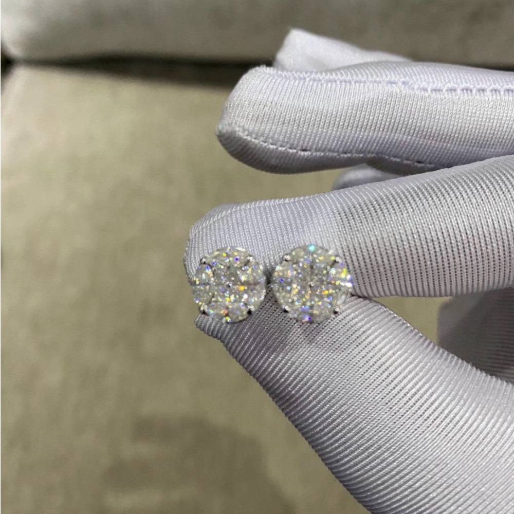 Sparkling Silver Stud Earrings